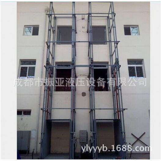 高层库房导轨式升降机,超市升降平台,电动液压链条固定升降货梯