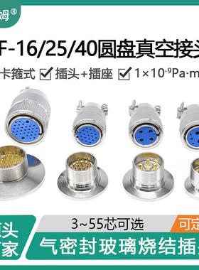 西赛姆真空气密航空插头KF16/25/40玻璃烧结304不锈钢连接器