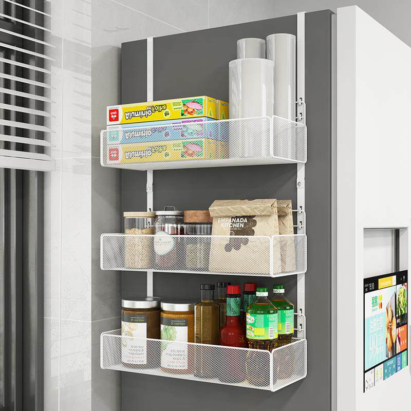 厨房用品家用大全冰箱置物架侧收纳侧壁挂架神器侧边壁挂式免打奥