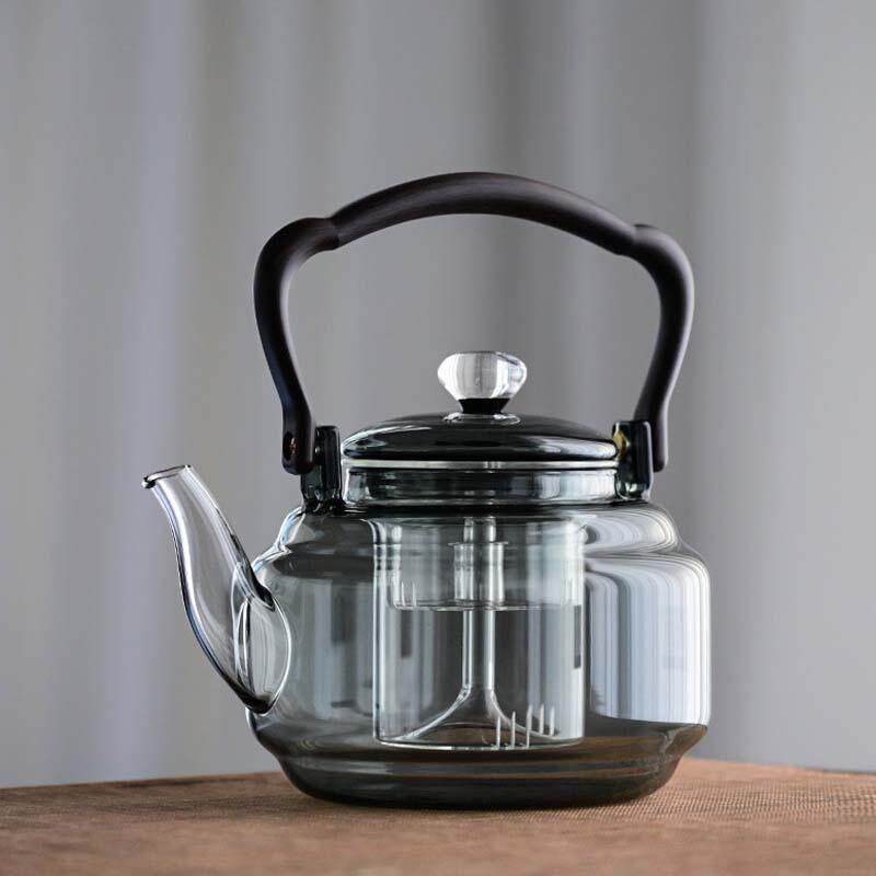 耐高温玻璃茶壶蒸煮一体泡茶器加厚款耐热围炉煮茶壶大容量提梁壶