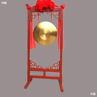 棕色开道锣带架子全套开运锣架广告开业仪式锣架摆放锣鼓架全套