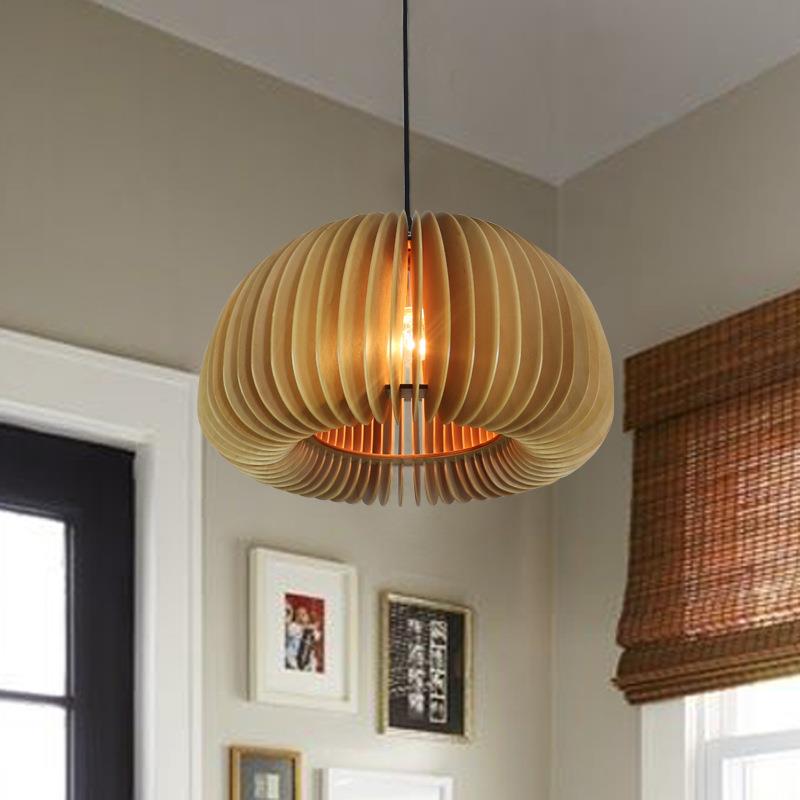 工厂北欧吊灯木质创意个性客厅玄关吧台餐厅复古北欧吊灯