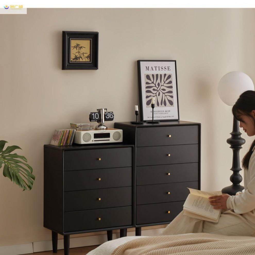 新中式全实木五斗柜黑色现代简约卧室高床头柜小户型边柜客厅斗柜,影音电器,更多影音配件,淘宝优惠券,粉丝福利购,淘宝优惠卷