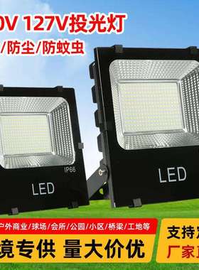 led投光灯110V100W户外防水200W12V24V36V低压照明投光灯工厂