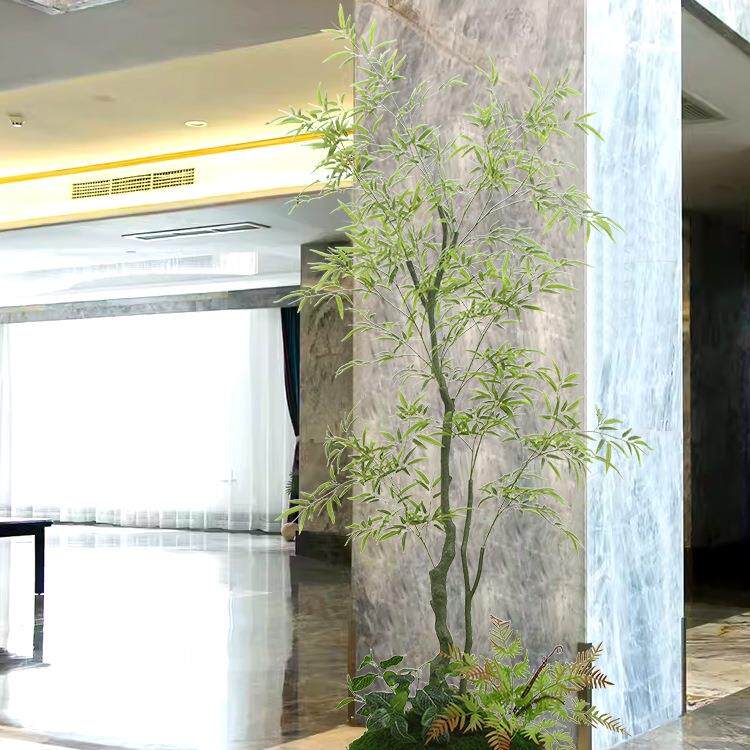 竹子造景室内装饰隔断客厅屏风假绿植盆栽大型植物组合富贵竹