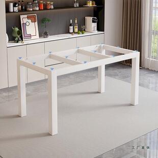 简约直脚岩板餐桌腿支架大理石瓷砖木质桌面底座现代铁艺定制桌