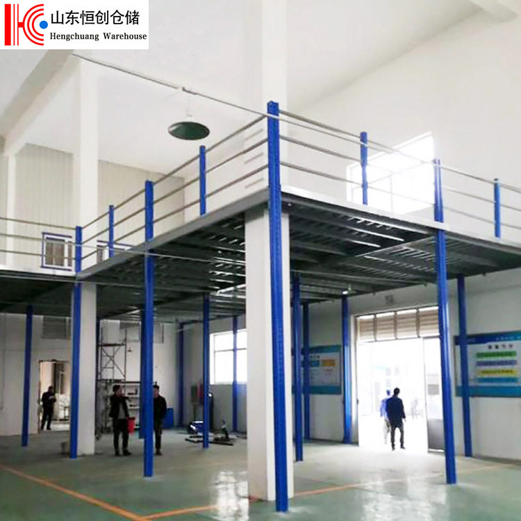 重型钢构隔二层可拆装阁楼货架