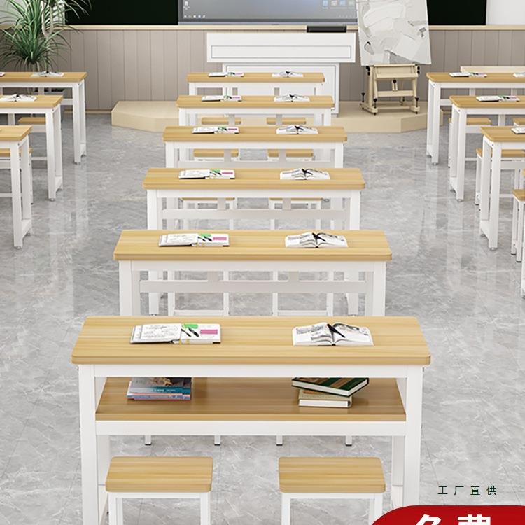 学校课桌椅套装中小学生小孩教室辅导班培训班高补习班双人学习桌