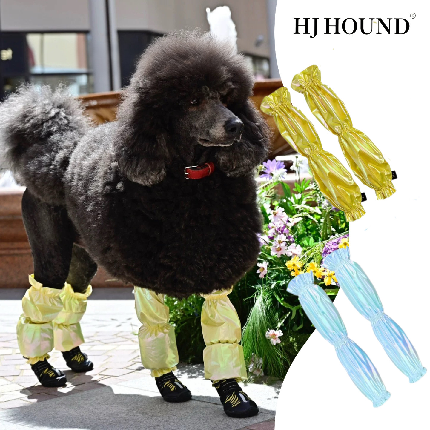 HJHOUND狗狗巨贵犬阿富汗猎犬中型犬腿套防水防虫腿套狗狗防尘裤
