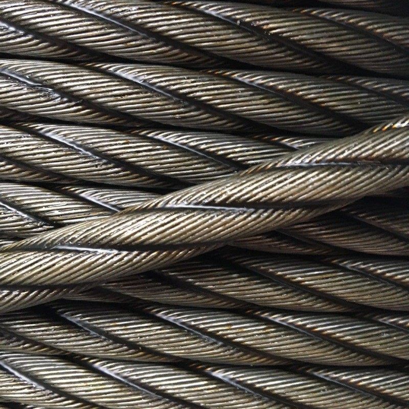 徐工吊车配件大全原厂狼山钢丝绳4Vx39S+5FC麻芯卷扬钢丝4股14mm