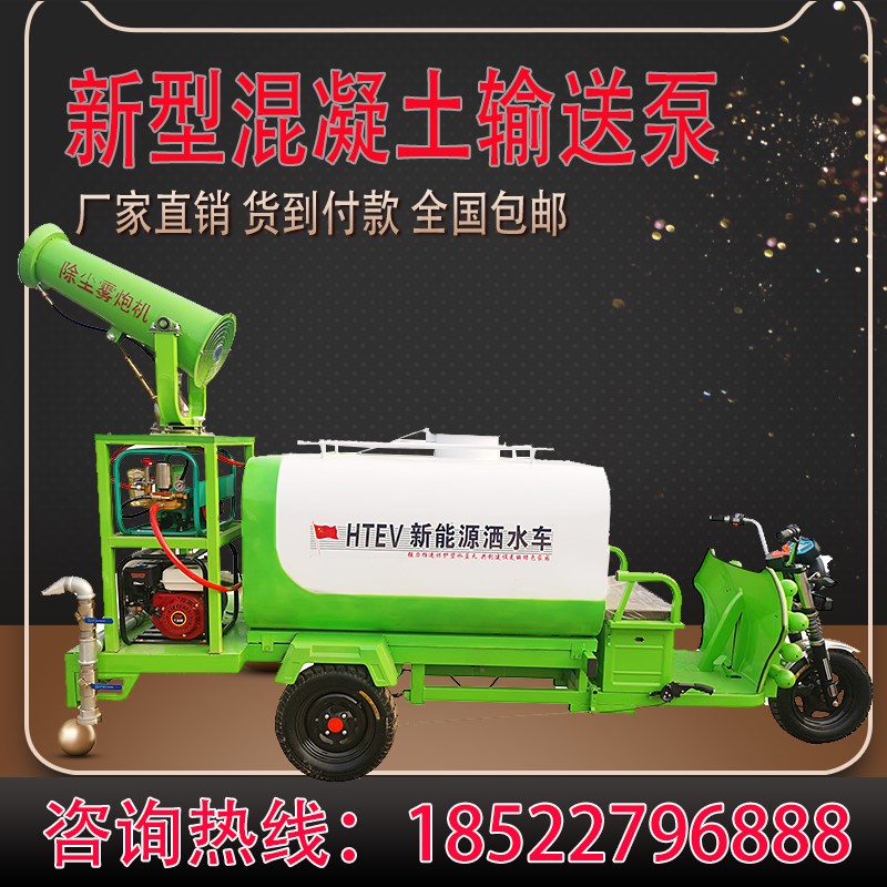 新能源电动雾炮洒水车观光四轮撒水车高炮绿化喷洒车乡村街道冲洗