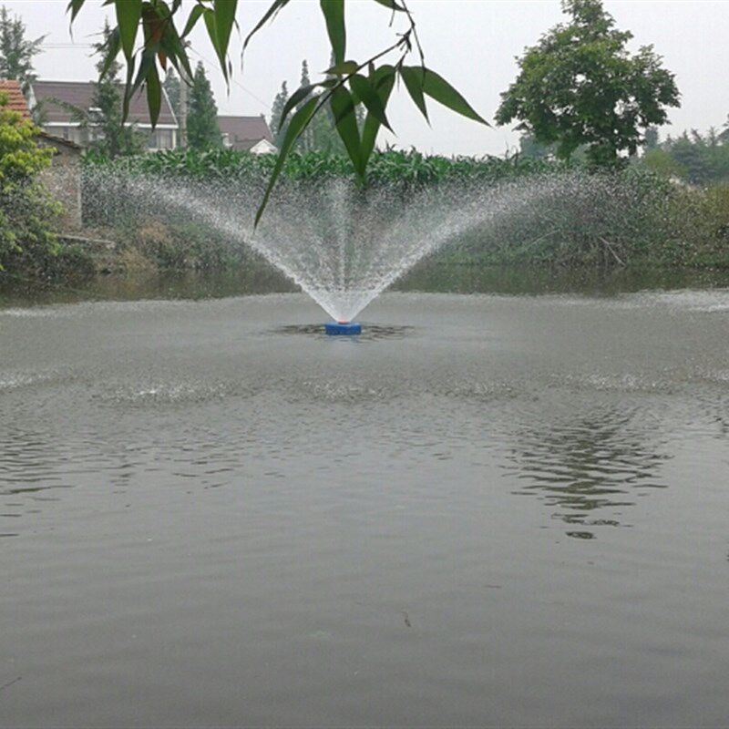 户外全自动鱼塘 增氧机泵大型池塘喷水式浮水泵排灌抽水两用养殖