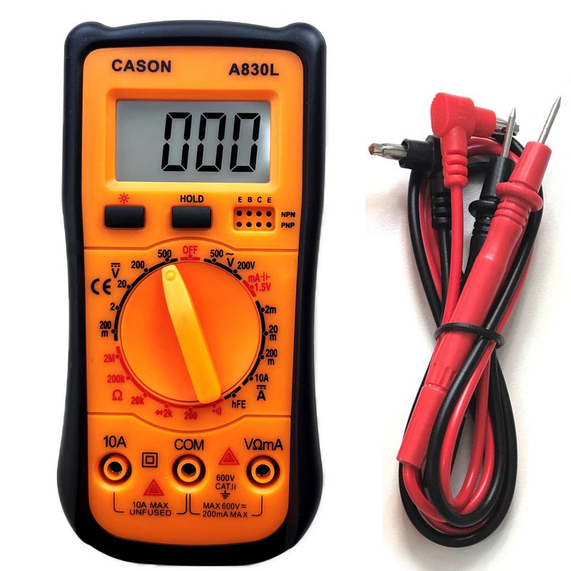 家用数字万用电表万能表A830L便携袖珍数字表带表笔通断三极管