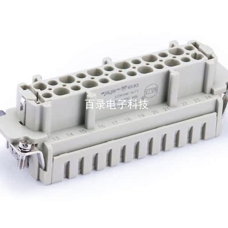 WAIN唯恩 HE-024-FS 24针母芯 HARTING哈丁 WEVEL矩形重载连接器