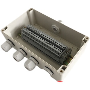U2位端子2防雨分线端子盒 一进四出防水接线盒 75mm