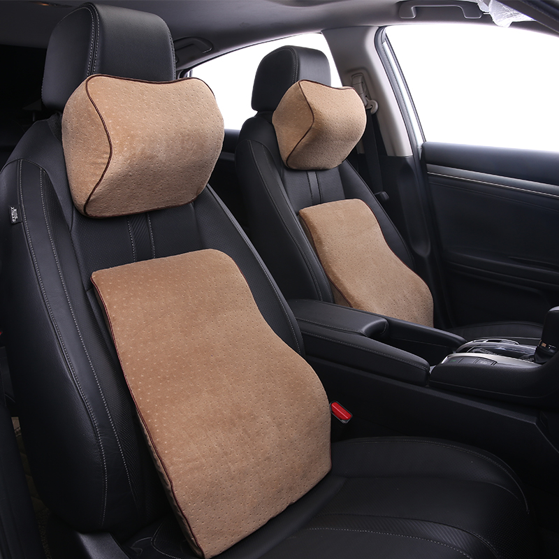 汽车座椅腰靠头枕记忆棉车座靠背腰垫腰枕腰部背靠车用车载背靠垫