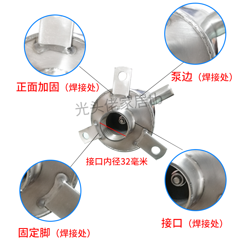 不锈钢摇水泵 手摇压井头吸水器压水井头手摇水井泵 井用手压井泵
