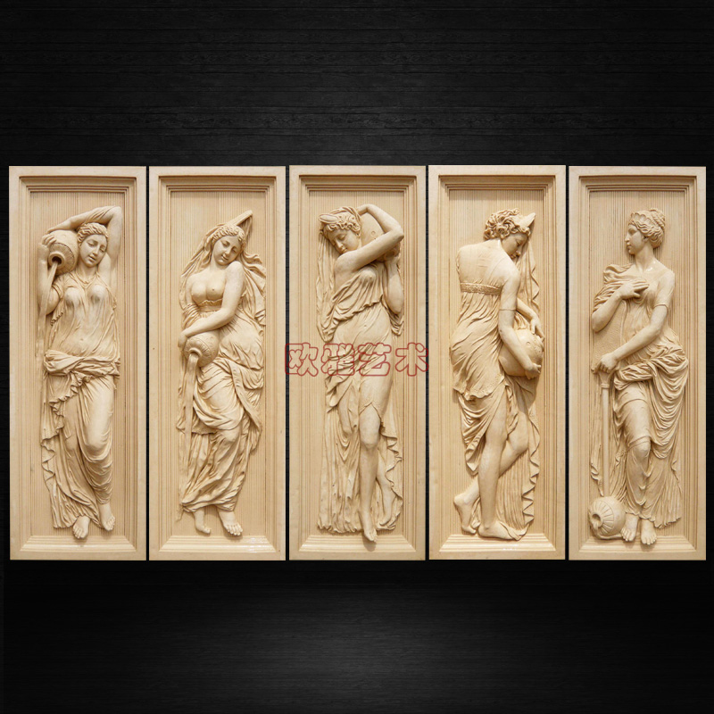 欧雅砂岩欧式美女沐浴图砂岩浮雕壁画砂岩浴女图E动态