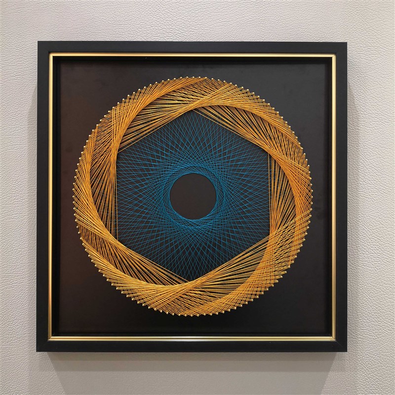 时来运转绕线画立体丝线画有框弦丝画DIY手工装饰画家居装饰墙饰