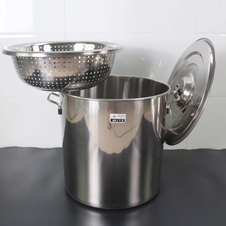 加厚加深不锈钢过汤桶带漏盆过桶过盆火锅店过专用桶装