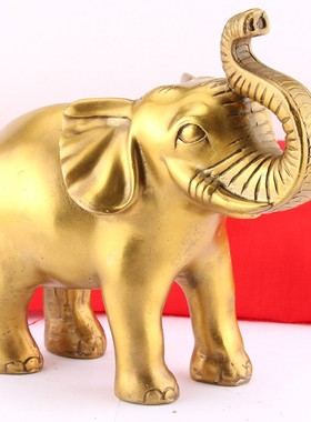 黄铜大象吸水铜象大象一对家居办公室工艺礼品