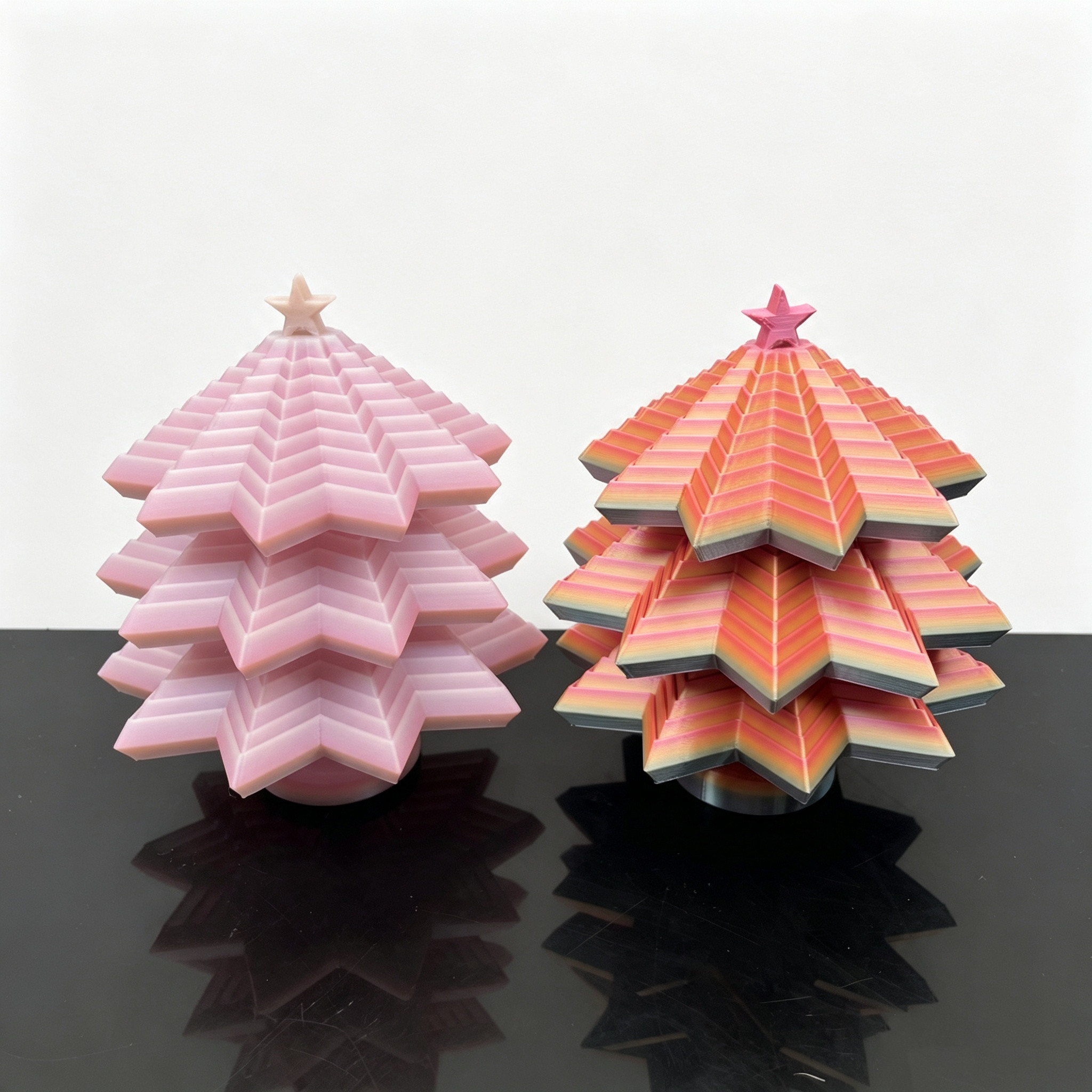 3D打印可旋转螺旋圣诞树摆件