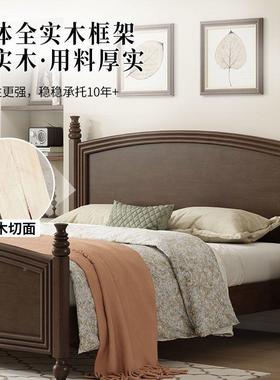 be复式古美法式e木床约现代1简.5主卧1.8Eym8fmEs主卧室双