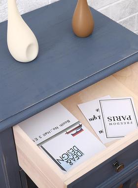 6R床头欧F757JS69式床古头柜简欧实木卧室床边柜现代简约实木欧式