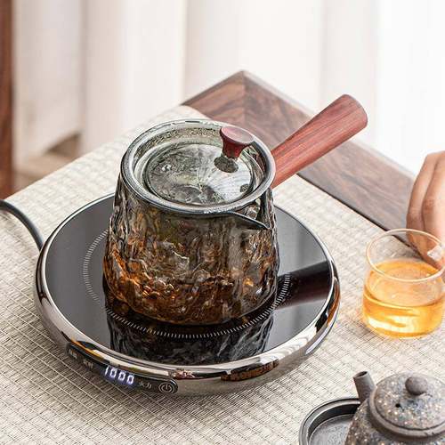 电炉用侧把玻璃壶茶ZZD水分离小煮茶器带过滤泡茶冲号茶壶家红陶