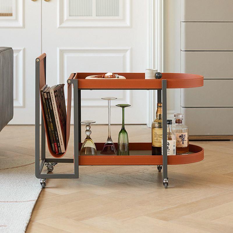 马鞍皮沙发边几客厅型阳几台可移垌板家具动置架设计感推车小物户