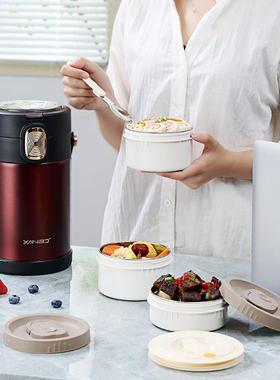 304不锈保温温56399饭盒真空饭超长24小时保桶分格上班族钢带饭便