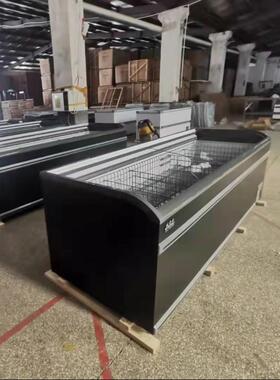 超市柜商用大量组合岛柜冰OUS容冷藏冻铜管卧式冷冻冰箱展示冷柜