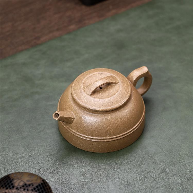 宜兴紫工砂壶矿老段泥手双线半月家用夫紫原砂WPH0911功茶具茶壶