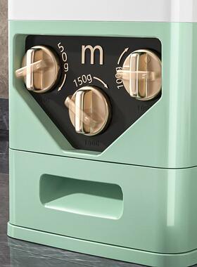 4用5O创意定量出米桶防封虫防潮旋转V取米F87MT8S6箱家密大容量杂