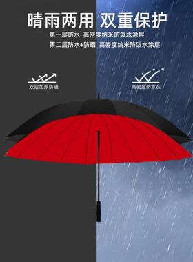 德动国9伞6骨雨双层EFZ4iKe8加大加加固长厚柄伞自超大号三
