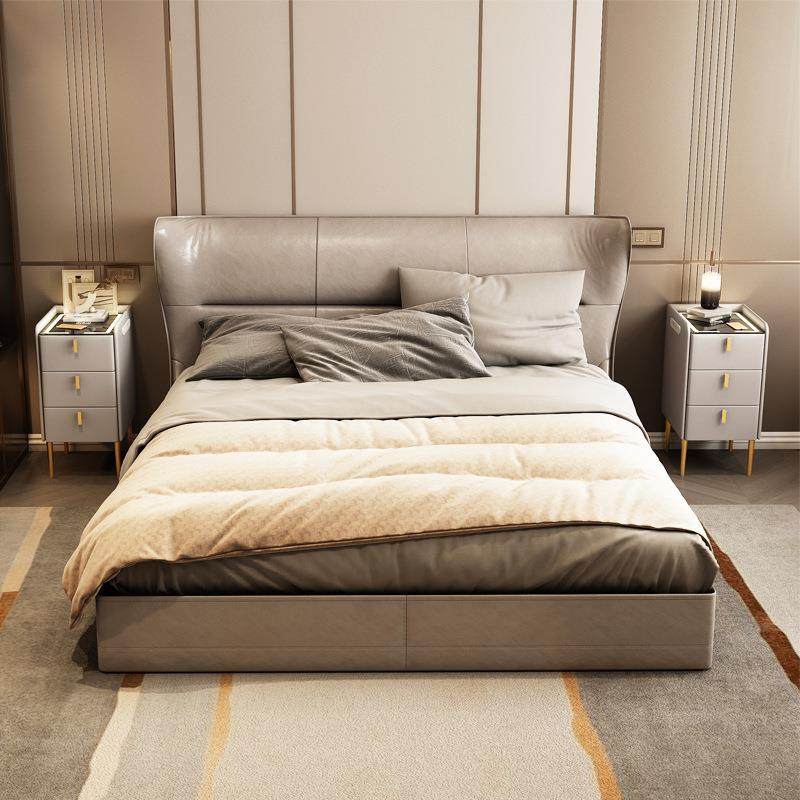 床卧小型智能床柜带保险头箱SUY轻奢迷你边柜子可无线充电室收纳