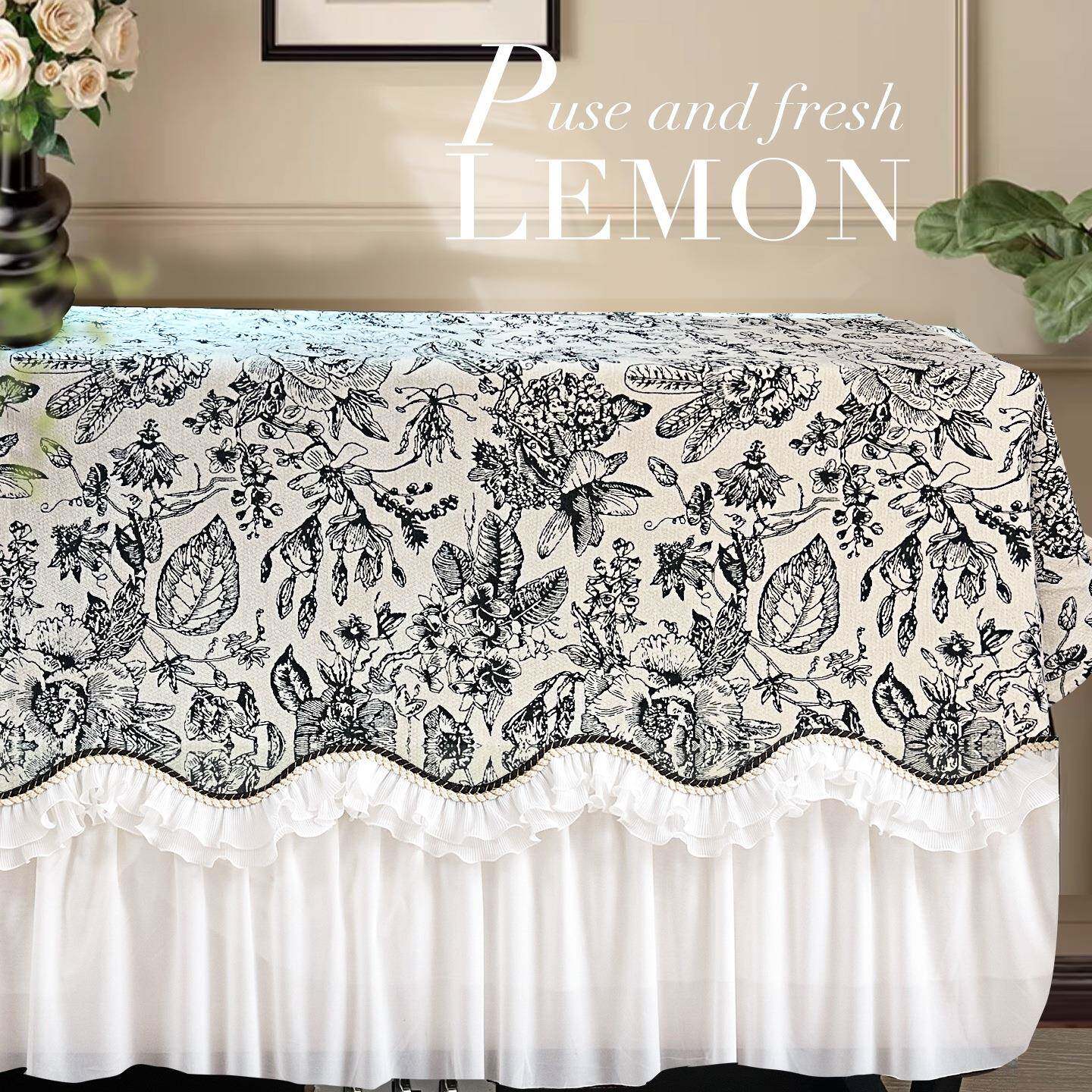 立式电钢琴罩张半罩罩欧式奢华子钢琴盖巾全防尘盖布F996J7TM一整