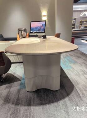 轻桌奢板桌办公桌总简约现代老高档经理领导桌IMQ经理办公室桌椅