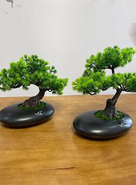 假松树仿真装美松树迎客松罗ITJ汉松景客厅书房饰造型人发财树观