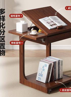 一件起批移厅动茶几卧室客沙发小边几UEN床可翻盖头桌家用带轮边