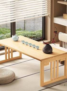 可叠桌子小户型茶几客厅家用喝茶ABJ式竹写日字学习桌飘折楠窗桌