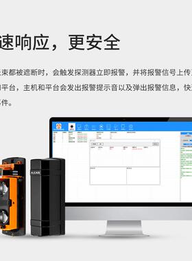 射艾礼安红外0对射外ABT-1055214两光束红报警器红外对线周界报警