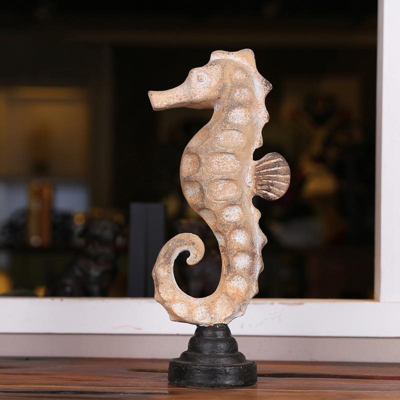 海马脂摆件海洋动物桌摆面件客办厅餐厅书房CF111139公室软装饰品