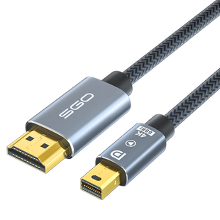 斯格minidp转hdmi线4k高清线笔记本连接线投影仪电视迷你dp雷电2