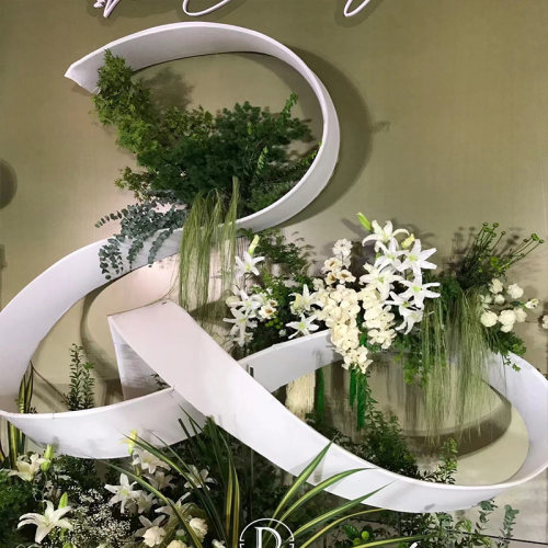 婚庆阳光板自由曲l线波浪弧形螺旋百变弹力布造型婚礼布置道具吊