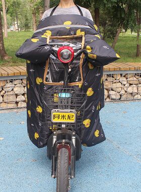 电动车挡风被冬季双人母子加绒加厚亲F子电动摩托车挡风罩儿童防