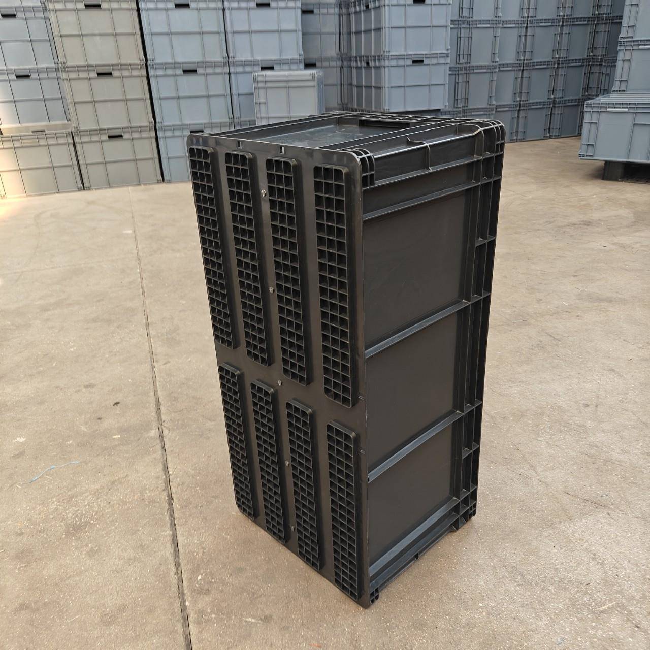 0黑色周转箱加厚物流箱箱养龟箱塑料80OEH0*40*40