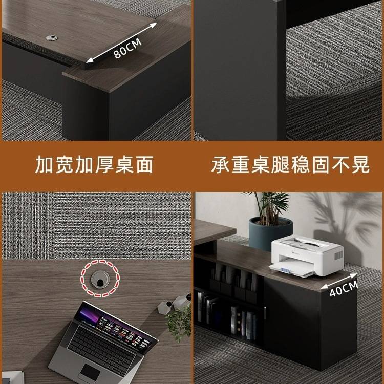 办公桌简约现代办公室家具桌椅组合经理总裁单人桌子大班台老板桌