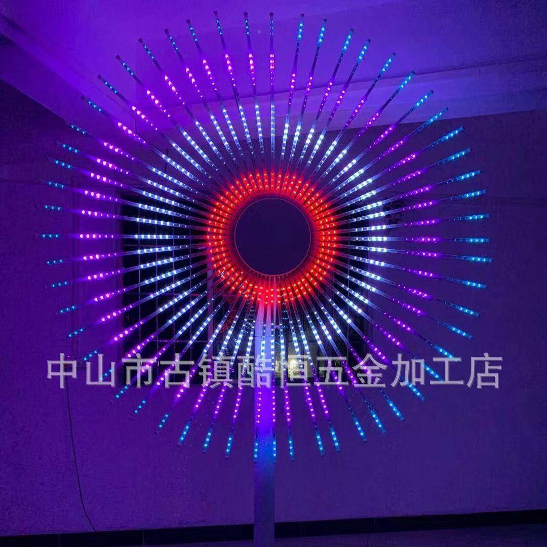发工厂直销LED光风车闪灯灯爆礼花网红风车灯户外装饰灯市政风车