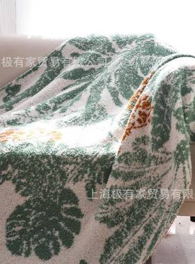 秋冬加沙厚保加暖丛林猎豹加发绒盖毯客厅毯绒毛毯床GEW尾毯装饰